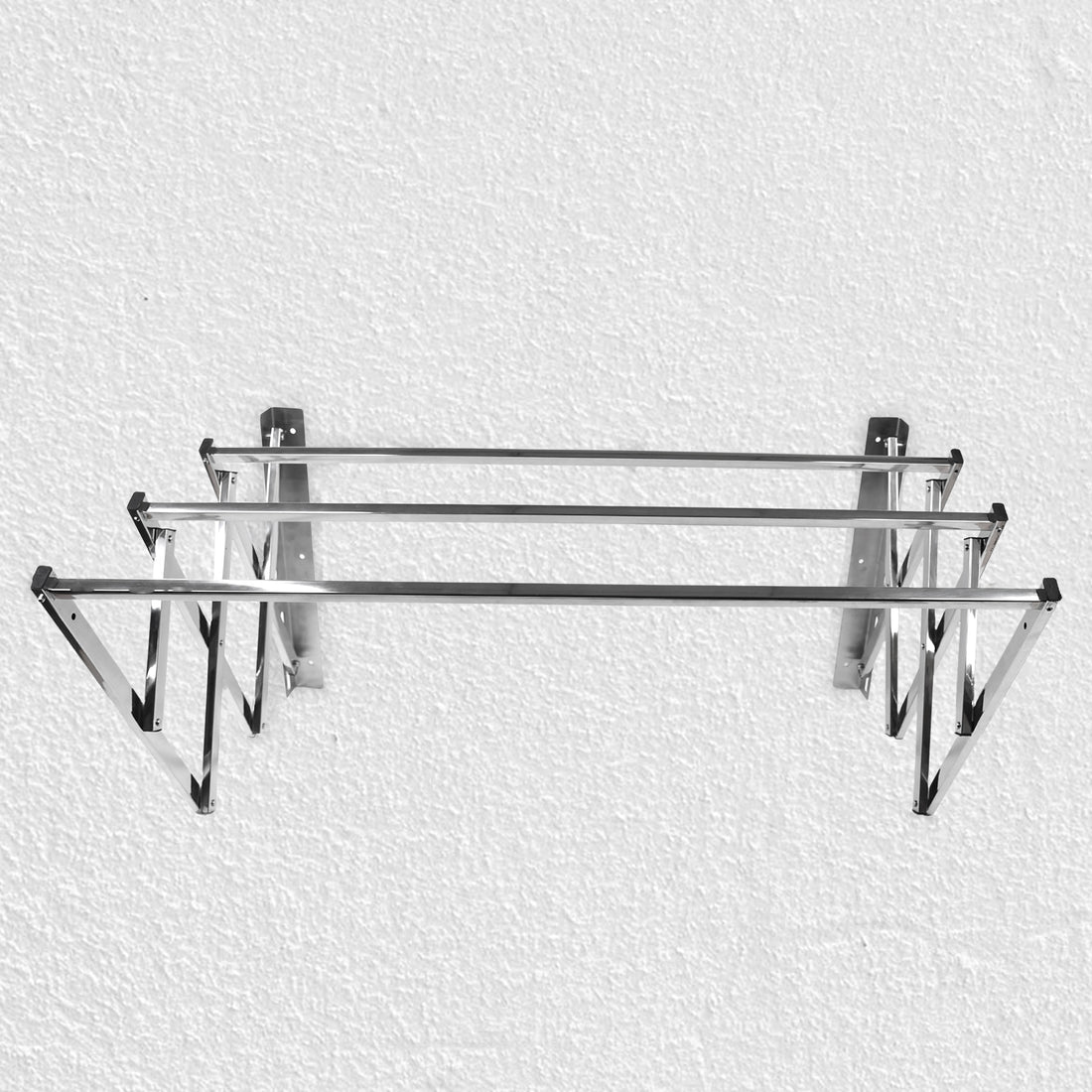 04_a3393db8-5d82-424c-bd60-9aa575e710db.jpg Stainless Steel Wall-Mounted Folding Clothes Drying Rack ?Space-Saving & Durable, Stylish for Indoor & Outdoor Use - Image 1