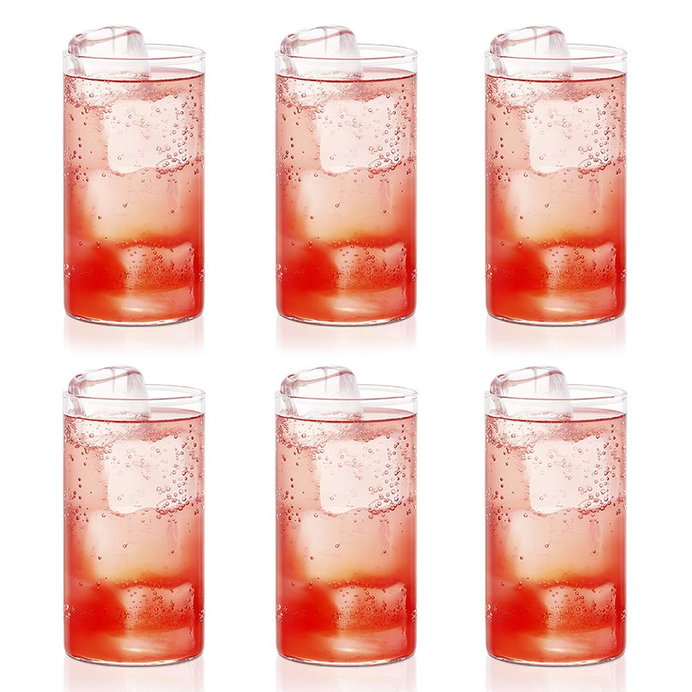61Z1H9MsA6L._SL1000.jpg Heavy unbreakable Stylish Plastic Clear look fully Transparent Glasses Set 330ml (6pcs) - Image 1